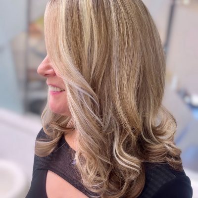 blonde highlights with balayage